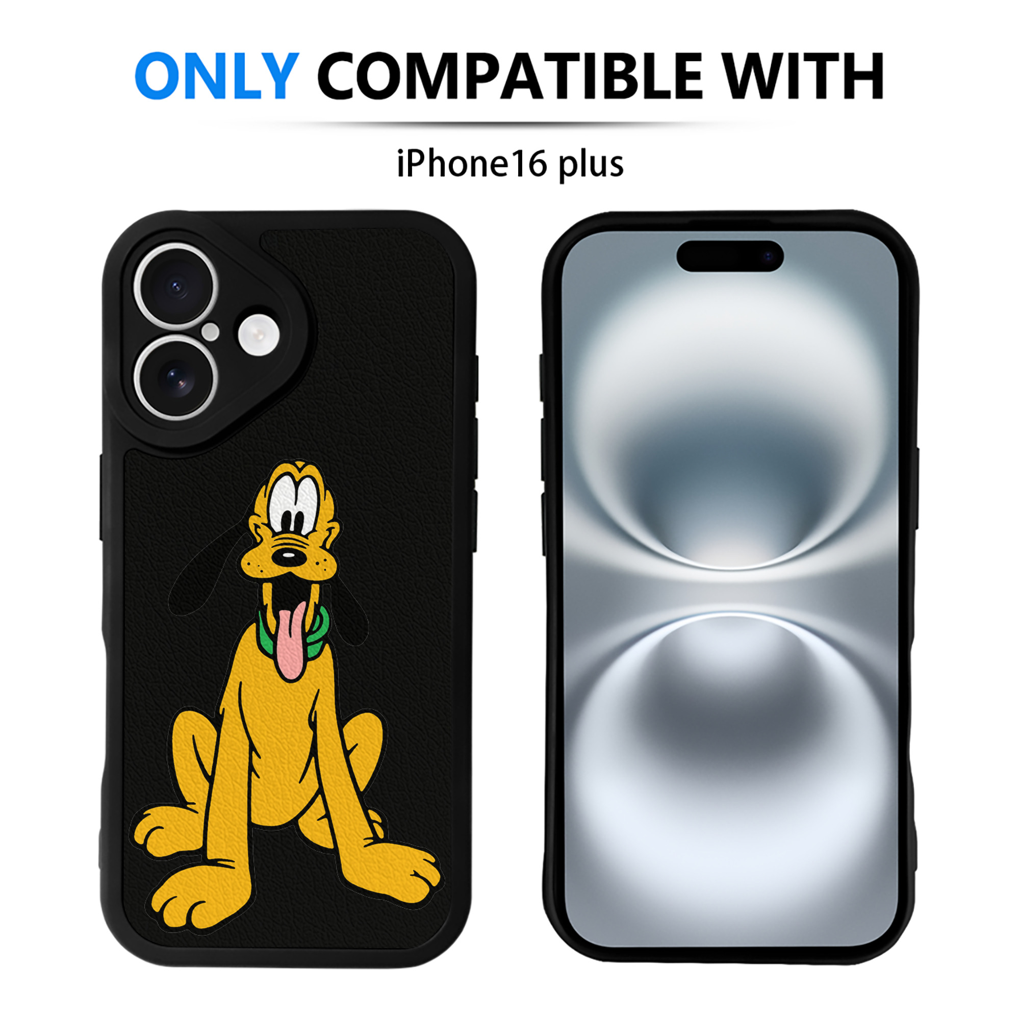 （画像用） ミッキーマウス Mickey Mouse 【iPhone 16シリーズ対応】シリコンスマホケース（レザー調） 材質：シリコン